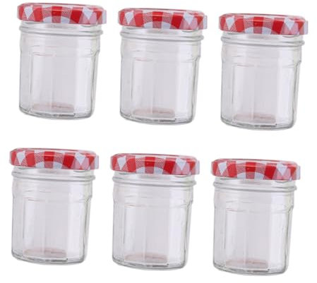 Cabilock Lot De 6 Pots À Confiture En Verre De 200 Ml Bocaux De Conservation En Verre Pour Miel Bocaux Scellés Pour La Prévention De La Poussière Dans