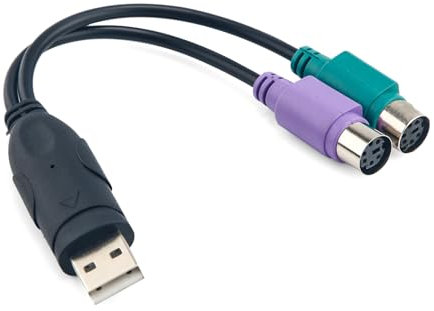 BOXOB PS2 to USB Adapter, Automatic Installation USB Keyboard Monitor Laptop Barcode Scanner Mouse Adapter Converter