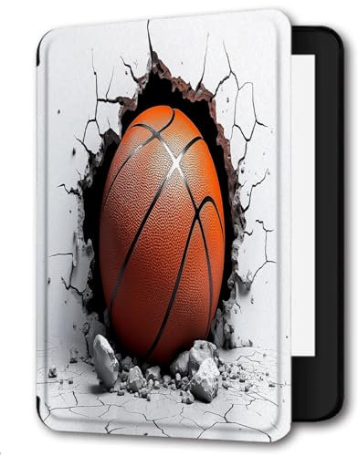 Case Compatible for 6 Kindle Paperwhite 5th/6th/7th Generation 2012/2013/2015,Lightweight Slim Soft PU Case Cover Skin for Paperwhite 5 6 7 Gen,Wall Basketball