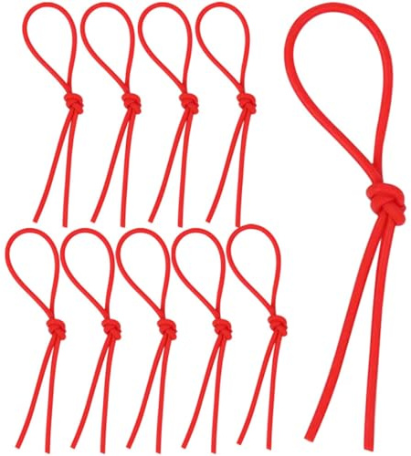 OFFIGAM Rote Gummischläuche Elastisch Robust für Yangqin und Hackbrett 10 Praktisches Zubehör für Instrumentenbedarf