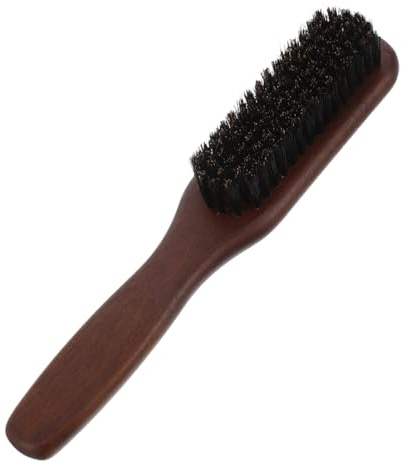 minkissy Bartkamm reise haarkamm glättende Haarbürste Bartglättungsbürste weicher Bartbürste Holzhaarbürste für Männer Herren weiche Haarbürste feine Haarbürste Buche Coffee