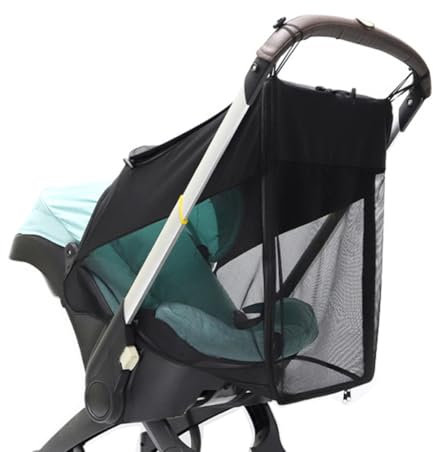 Zanzariera e parasole per passeggino, tettuccio protettivo per passeggino, antivento, per carrozzina