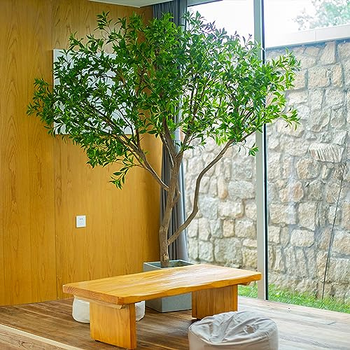 Olivier Artificiel de 6 Pieds, Grand Olivier en Soie, Branches et Fruits en Bois Ivre, Plante Verte Artificielle pour la Maison, Le Bureau, Le Salon, décoration intérieure H 2M/6,5 Pieds Family