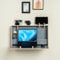 Minimalist hidden wall mounted murphy monitor desk (Gray, Small)