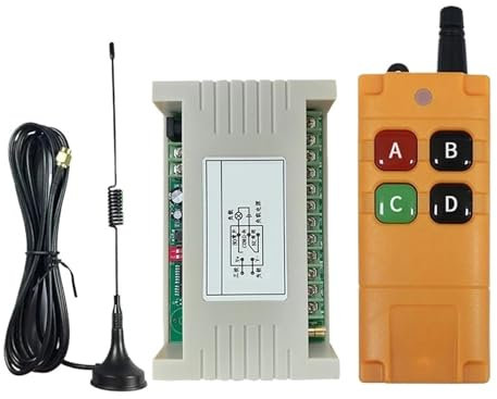 2000m DC12V 24V 4CH 30A Relay RF Wireless Remote Control Switch Receiver Transmitter Suction Antenna For LED Light Or Motor(24V)