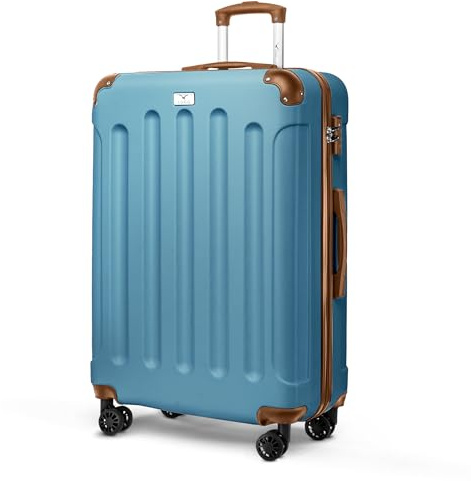 LUGG 28 Inch Suitcase Hard Shell Case 4 Wheel Travel Bag Lightweight ABS Material with TSA Lock Approved for Travel with easyJet, British Airways, RyanAir, Virgin Atlantic, Emirates ect (77x50x29cm)