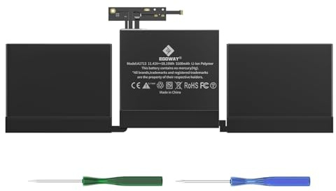 A1708 A2159 A2289 A2338 Akku, Egoway A1713 A2171 Ersatzakku für MacBook Pro 13 Zoll (Ende 2016, Mitte 2017, Mitte 2019, 2020), EMC 2978 3164 3301 3456 3578 (A1713)