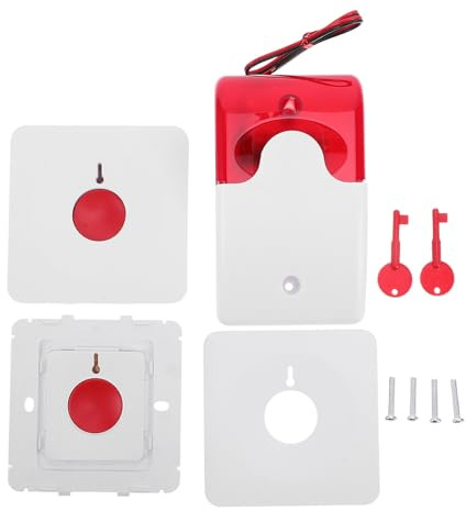 Toddmomy Pulsante di Emergenza Bagno in Plastico Cablaggio Diretto per Anziani e Pazienti, Sistema Affidabile per Chiamata di Soccorso in Ambienti Umidi come Docce e Bagni