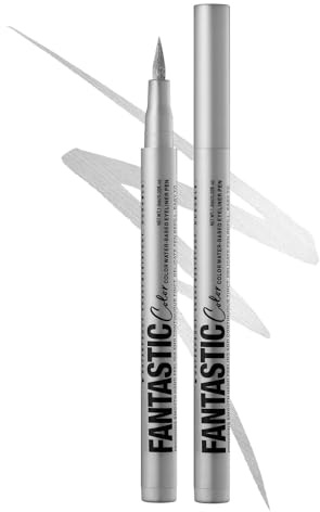 Metallic Glitzer Eyeliner, Silber Diamond Flüssiger Eyeliner Wasserfest, Silver Liquid Eyelinerstift, Wischfest & Langanhaltend Eye Liner, Hochpigmentiert Augen Makeup Kajalstift für Gesicht & Körper