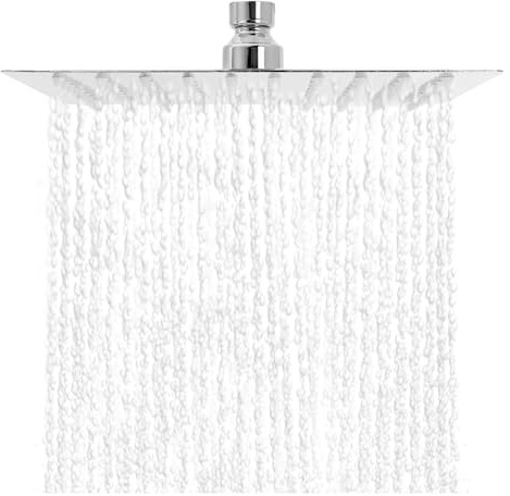 Duschkopf Regendusche,8 Zoll Fester Duschkopf Regendusche Quadrat Regendusche Duschkopf Kopfbrause Dusche Kopfbrause 360° Verstellbar mit Selbstreinigenden Düsen