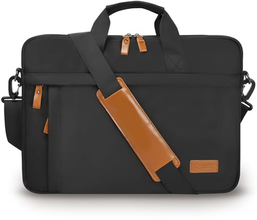 ESTARER Laptoptasche 17.3 Zoll Groß Nylon Aktentasche Herren für Arbeit,College,Reisen,Büro