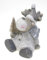 TEMPELWELT Deko Figur Rentier Elch 13 cm, Keramik grau braun weiß, Rentierfigur Regalsitzer Winterdeko zum Hinsetzen
