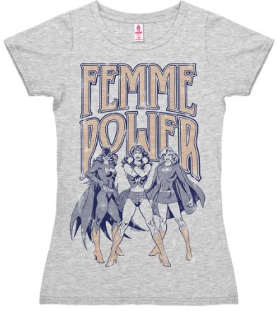 Logoshirt® DC Comics Femme Power T-Shirt Damen | Offiziell lizenziertes Wonder Woman-Merch, Super Hero-Motiv, weiche Baumwolle, hochwertiger Frontprint, ideal für Comic-Fans