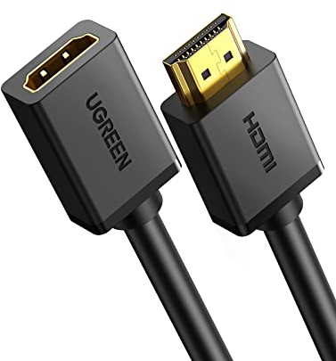 UGREEN Cavo Prolunga HDMI Maschio Femmina Alta Velocità con Ethernet, Supporta 4k 3D per PS4, PS3, Xbox One, Boxee, SkyBox, Roku, Lettore Blu-Ray, DVD, TV, PC, Monitor, Proiettore, HDTV, ecc (0,5M)