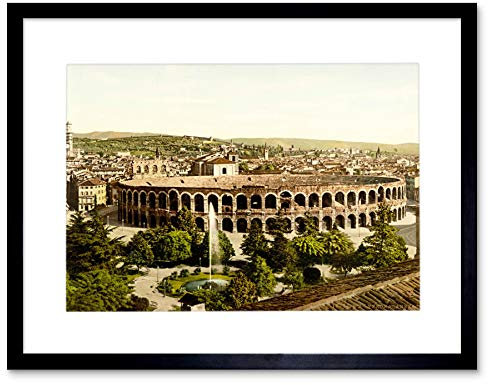 Wee Blue Coo PHOTO VERONA ARENA STADIUM ROMAN RUINS ITALY FRAMED ART PRINT PICTURE F12X1789