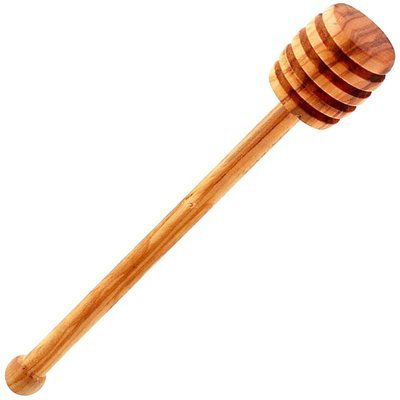 HIC Porcelain 6 Long Olive Wood Honey Dipper