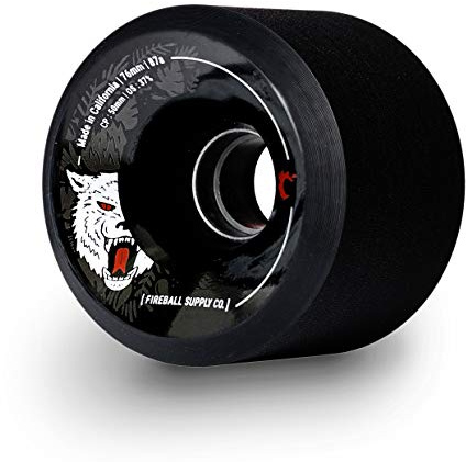 Fireball Beast 76mm Longboard Wheels 87a - USA Made for Skateboard Wheels for Downhill Cruising & Sliding (Set of 4)