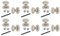 Door Handles Haven Heritage - Polished Satin Chrome Door Knob Set, Round Internal, Mortice Door Knobs, Elegant Mortice Knobs for Interior Doors, 6 Pack