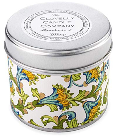 Clovelly Soap Co. Bougie Artisanale - Végane et Naturelle - Parfum Mandarine et Ylang-Ylang - Cire de Soja