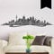WANDKINGS Wandtattoo - Skyline Frankfurt (mit Fluss) - 140 x 34 cm - Schwarz - Wähle aus 6 Größen & 35 Farben