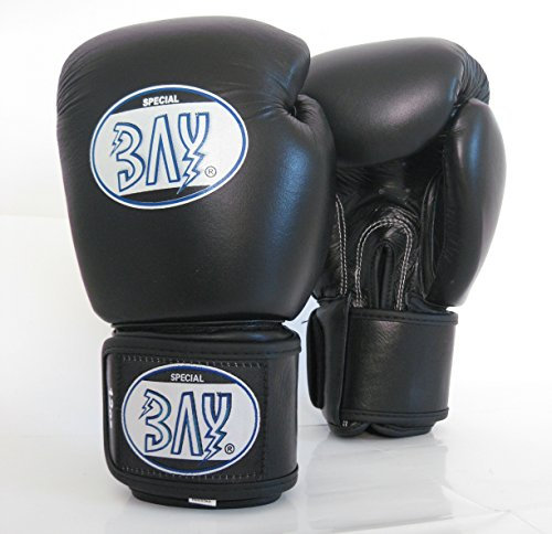 BAY® KO-Fighter PROFI Boxhandschuhe schwarz, 14 Unzen, ECHTES RINDERLEDER Box-Handschuhe, Boxhandschuh Boxing Glover, Leder, UZ OZ, Damen Herren KINDER KIDS Muay Thai Thaiboxen Boxen Kickboxen MMA K-1