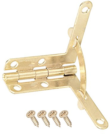 uxcell Abdeckbare Quadrant Scharnier faltbar gold Humidor Boxen Wein Zigarre Fall Beschläge 1.3 x 1.2(L*W) Golden, 10pcs