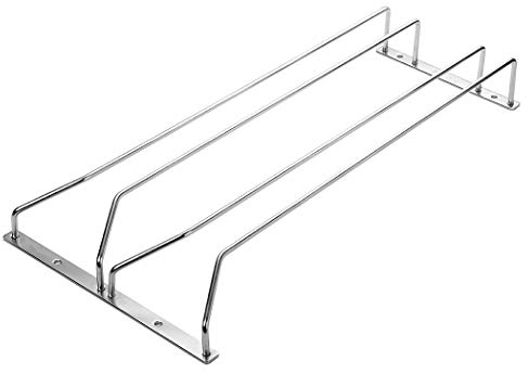 Weinglasgestell Unter Dem Schrank Hängend Dianoo Edelstahl Drahtgestell Rack Halter Mit Schrauben 45CM 2 Reihen