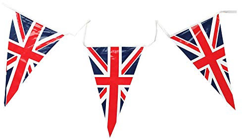 Henbrandt Wimpelkette Union Jack, dreieckig, 25 Wimpelketten, 7 m lang, 7m Long