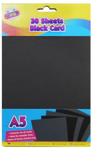 30 Sheets A5 Black Activity Card
