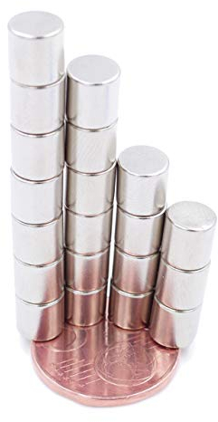 Brudazon | 20 Mini Scheiben-Magnete 7x7mm | N52 stärkste Stufe - Neodym-Magnete ultrastark | Power-Magnet für Modellbau, Foto, Whiteboard, Pinnwand, Kühlschrank, Basteln | Magnetscheibe extra stark