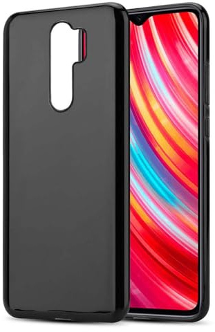 Cadorabo Hülle kompatibel mit Xiaomi RedMi Note 8 PRO Hülle Silikon Handyhülle für RedMi Note 8 PRO Case aus [Nie vergilben Technologie], Kratzfeste Schutzhülle für Xiaomi RedMi Note 8 PRO - SCHWARZ