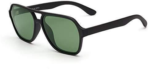 GLINDAR Occhiali da sole Grandi Polarizzati da Pilota Uomo Donna Occhiali da Guida Quadrati Vintage con Doppio Ponte
