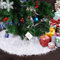 Chensensor Gonna Albero di Natale Bianco 120 CM Tappeto Albero di Natale Gonna Base di Natale Decorazione Capodanno casa Festa Forniture