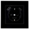 Jung SCHUKO USB-Steckdose Typ AC (3A) Komplett-Set Serie A: Steckdose A152015CASW und 1-fach Rahmen A5581BFSW Schwarz