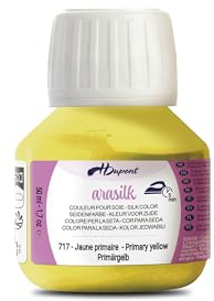 ARASILK DU0170050717C - Peinture Sur Soie Jaune primaire N°717 - Pot 50 ml - couleurs pigmentées de qualité supérieure - Idéal pour les débutants