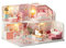Zerodis DIY Miniatur Puppenhaus Kit, Handbuch Kreative Möbel Mädchen Rosa Loft Kunstwerk Haus für Kinder 14+