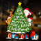 Komuao Weihnachten Fenstersticker, Weihnachtsbaum Geschenke Fensteraufkleber Weinachts Fensterbilder für Weihnachts-Fenster Dekoration, Türen,Schaufenster, Vitrinen, Glasfronten (A)