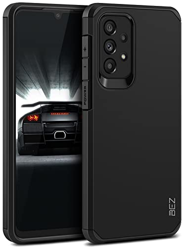 BEZ Hülle für Samsung Galaxy A33 5G Hülle, Handyhülle Tasche Stoßfestes Kompatibel für Samsung A33 5G, [Heavy Duty Serie] Outdoor Dual Layer Armor Case Handy Schutzhülle Robuste, Schwarz