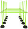 NAIZY Sprungstangen-Set Trainingsstangen für konditionelles Training Sprungkraft, Dribbling und Beweglichkeit (15 Stangen - 100cm, 10 X-Standfüße, 10 Clips) - Grün
