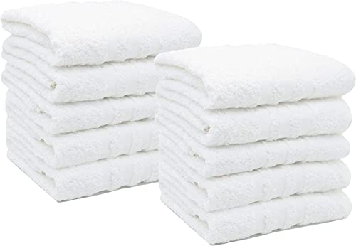 Corredocasa Set Tris Spugna di 10 Teli Doccia Bagno, 10 Asciugamani Viso, 10 Asciugamani Ospite in Spugna Idrofila 100% Cotone - 450 gr. Perfetto per Hotel, B&B e Case Vacanze