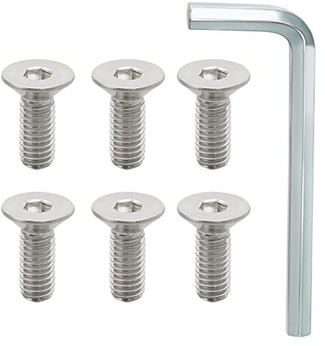 Alpha Rider Lot de 6 vis de rotor de frein avant de voiture avec clé en acier inoxydable pour Peugeot, Citroën, Audi, Seat, Skoda