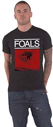Foals T Shirt Red Roses Band Logo Official Mens Black XXL