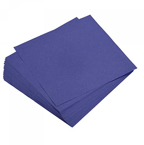 sourcing map Origami Papier Beidseitig Marineblau 5,9x5,9 Viereckig für DIY 25 Blätter