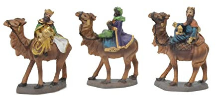 Z&H Pequeños Reyes Magos, Belén, Figuritas de Navidad de 10 cm, pintadas a Mano.