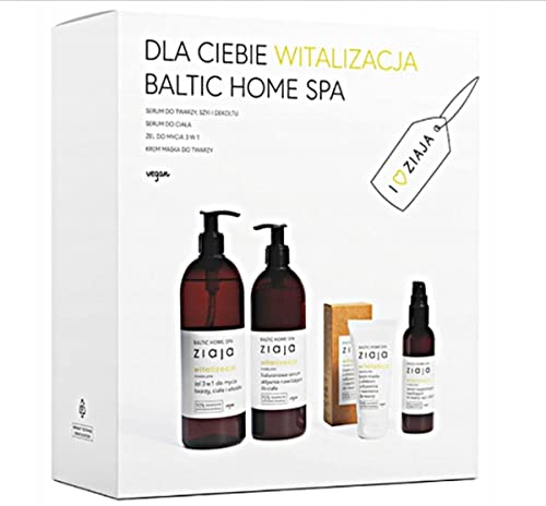 ZIAJA + TASCHE Set Satz creme peeling tonic seife Kosmetiktasche Veranstalter ®Auto-schmuck (Baltic Revitalization Set)