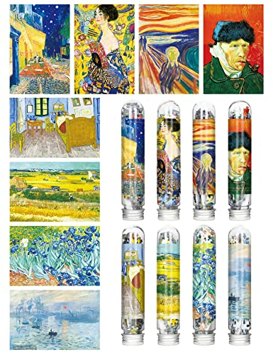 Mini-Puzzles für Erwachsene (8 Packungen) 150 Teile pro Packung, doppelseitiges Puzzle mit Referenzplan, Mikropuzzle, mit Pinzette für kleine Puzzles, geeignet als Geschenk