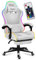 huzaro Force 4.7 Chaise de Gaming Éclairage LED RGB | Ergonomique | Charge Max 140 kg | Double Inclinaison | Accoudoirs | Coussin Lombaire | Repose-Pieds | Maille RVB | Couleur Blanche