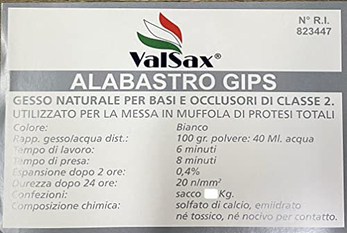 Gesso Alabastrino per Stampi, Gesso Ceramico, Gesso per Stampi, Gesso per Calchi E Colate, Kit Calco Arte