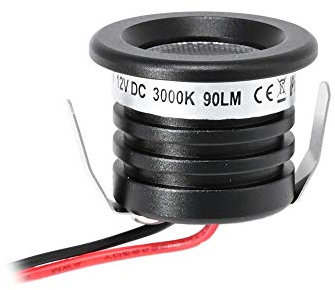 VBLED 1W Min LED Einbauspot Mini Spot Visum 12VDC IP65 3000K 90Lumen Abstrahlwinkel 60° Aluminiumgehäuse schwarz