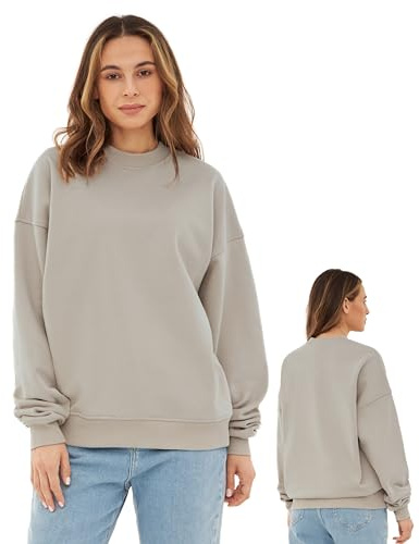Johnny Urban Sweatshirt Damen & Herren Oversized - Carter - Heavy Basic Pullover - Crewneck in Oversize Fit - Enganliegender Kragen - Unisex - Schwerer Stoff